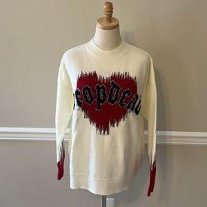 Drop Dead heart sweater